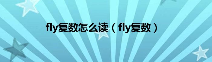 fly复数怎么读(fly复数)