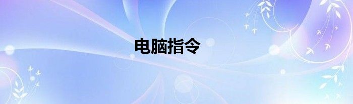 电脑指令